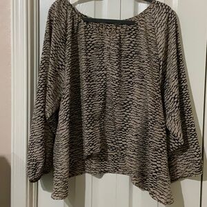 Women's Black and Tan Top